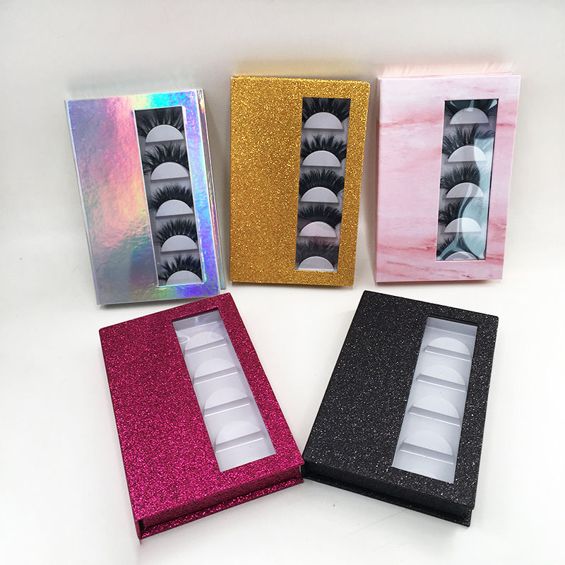 

FDshine 3pirs 5pairs Eyelash Book Empty Magnetic Soft Paper Lashes Box with Lash Tray