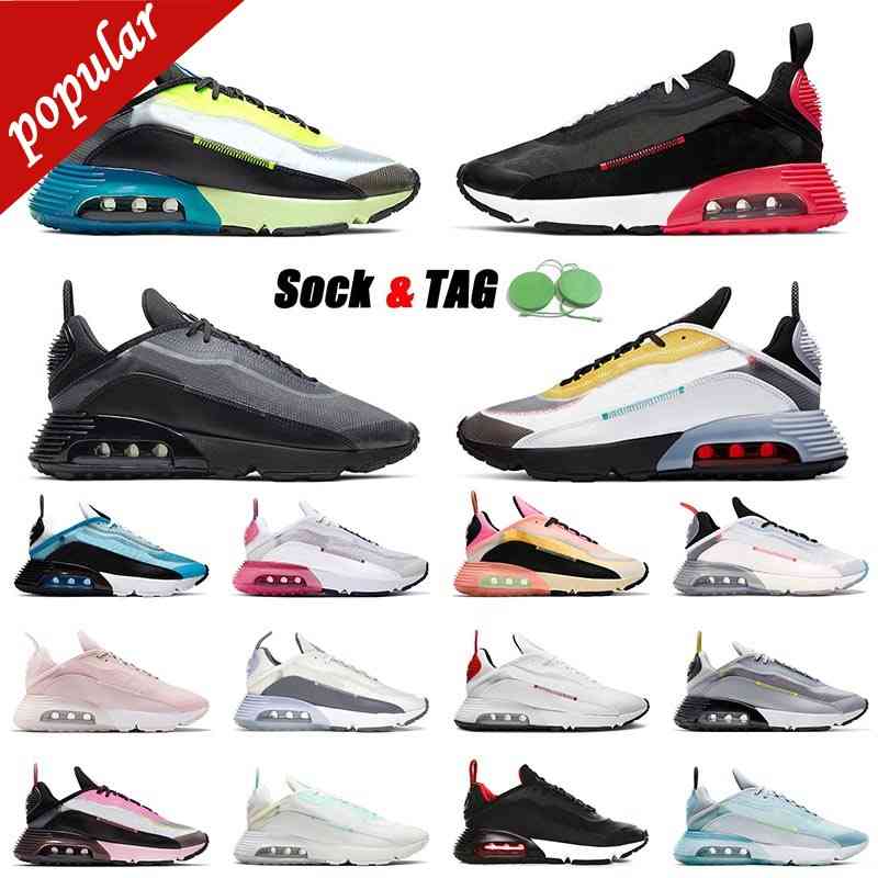 

{Walking}2021 Top Quality 2090 Mens Women Running Sports Shoes Duck Camo Black And Anthracite Sail Magma Orange 2090s Trainers Sneakers, C28 navy and magenta 36-45