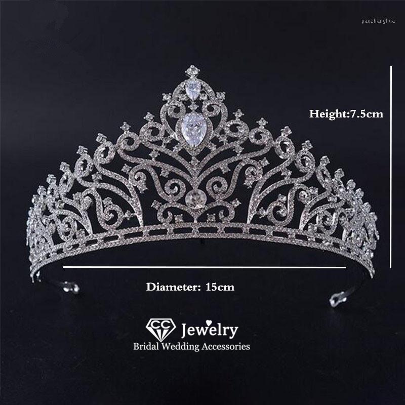 

Tiara Crown Headband Hairband Baroque Style Wedding Hair Accessories For Women Bridal Hairwear Rhinestone Fine Jewelry HG624 Clips & Barrett, Golden;silver