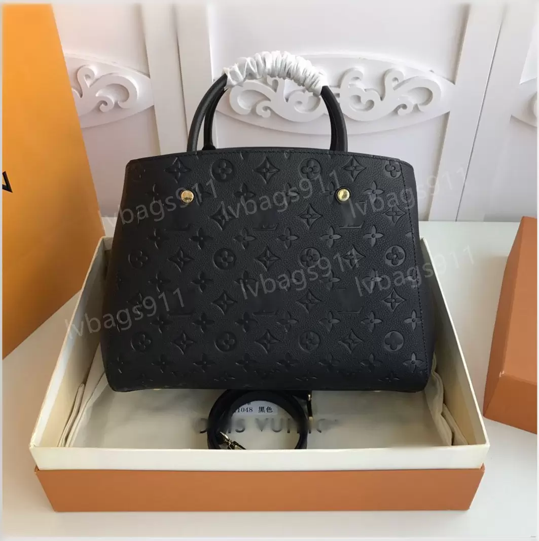 

2021 Handbags MONTAIGNE BB Genuine Leather Women Messenger Bag Handbag Purse Tote Brand Shoulder Crossbody Bag M44875 M41487, Brown flower 1