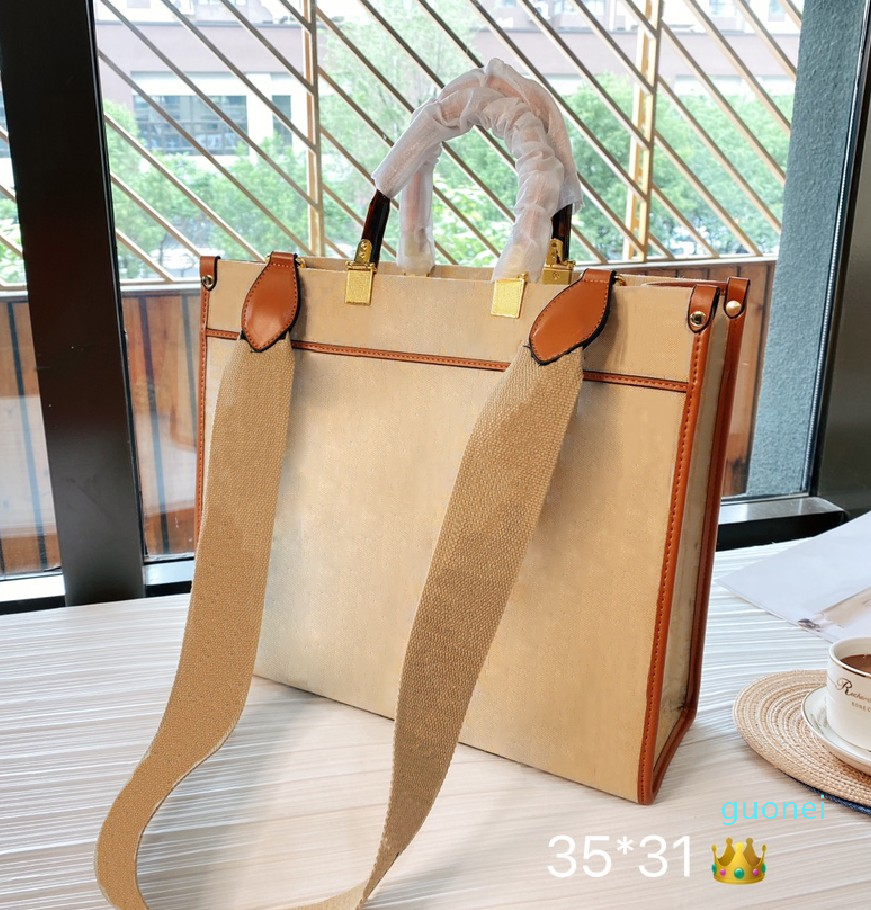 

Women's luxury shoulder bags designer shopping bag fashion with classic letter stripe woman temperament handbag high quality lady Tote 2021
