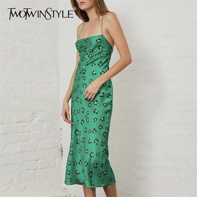 

Sexy Sleeveless Print Women Dress Off Shoulder Backless Bandage Slim Midi Dresses Female Fashion Summer 210520, Pink