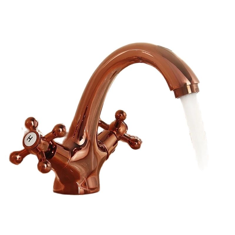 

Antique Bronze Swivel Bathroom Sink Faucet double handle Basin Faucets Deck mounted Mixer Water Taps