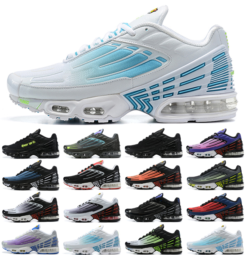 

Tn Plus 3 Outdoor Shoes Men chaussures Triple White Black Iridescent Green OG USA Neon Mens Womens Trainers Sneakers Sports 36-46, As photo 5