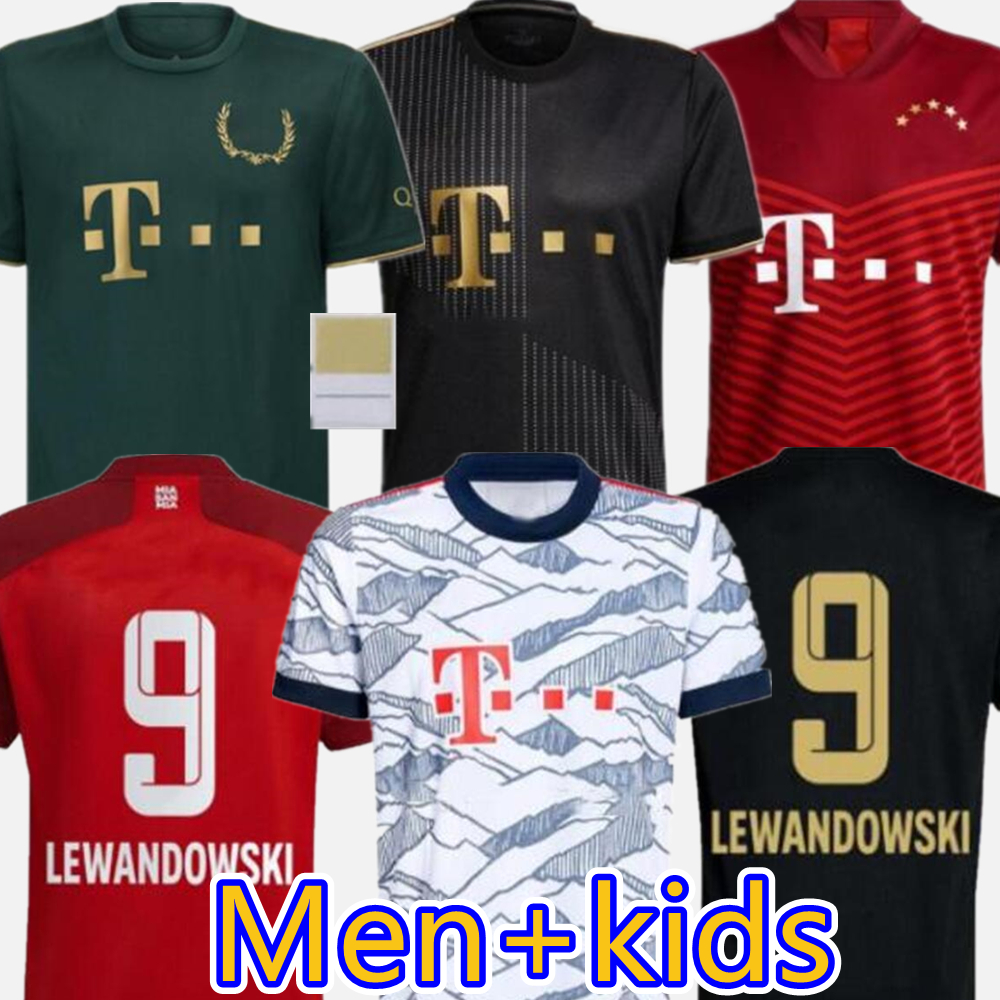 

21 22 Bayern Munich LEWANDOWSKI soccer jersey GORETZKA Fans Player version Home red SANE GNABRY COMAN MULLER DAVIES KIMMICH 2021 2022 Men kids football shirt, 21 22 away patch