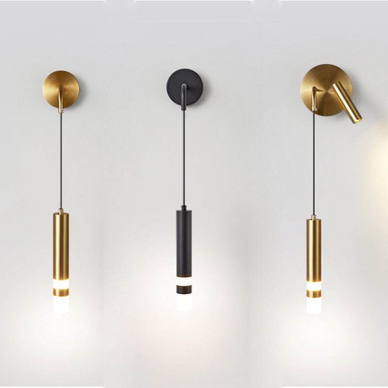 LED wall lamp 3W creative reading lamp 7W hotel bedside modern minimalist bedroom study room staircase Light-image-744797844