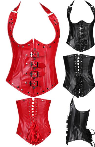 

Woman Bustiers Waist trainer corsets wholesalesteel boned corset M1919, Black