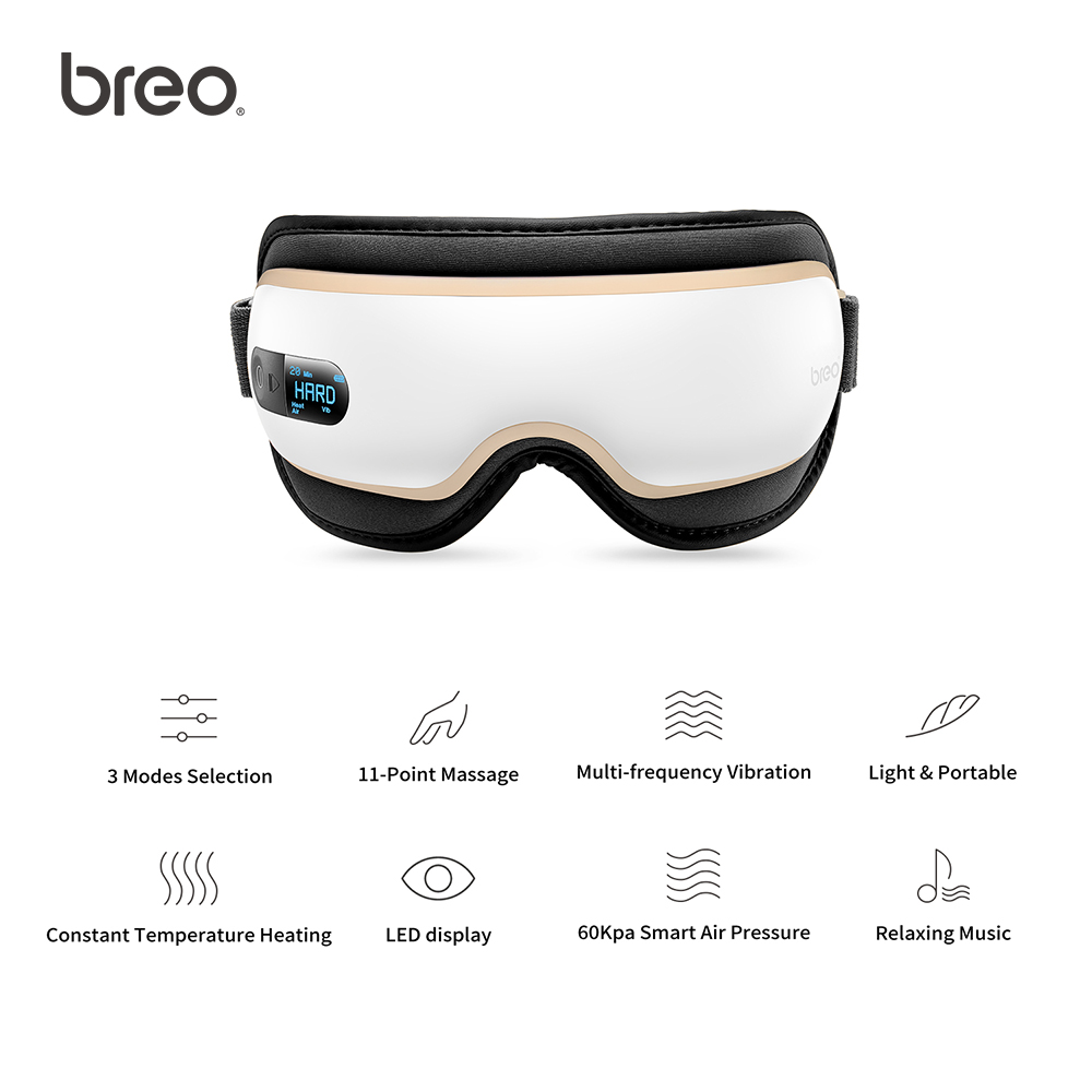 

Breo iseeE 4D Smart Airbag Vibration Electric Eye Massager Air Pressure Hot Compress Led Display Eye Care Device