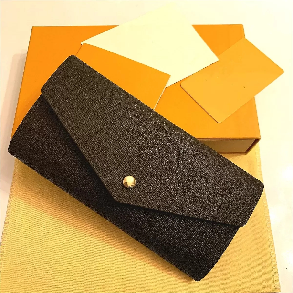 

2022 Designers PORTEFEUILLE SARAH WALLET Women's Envelope Flap Emilie Josephine Long Wallets Card Holder Purse Mini Pochette Accessoires Handbag wallet, Brown