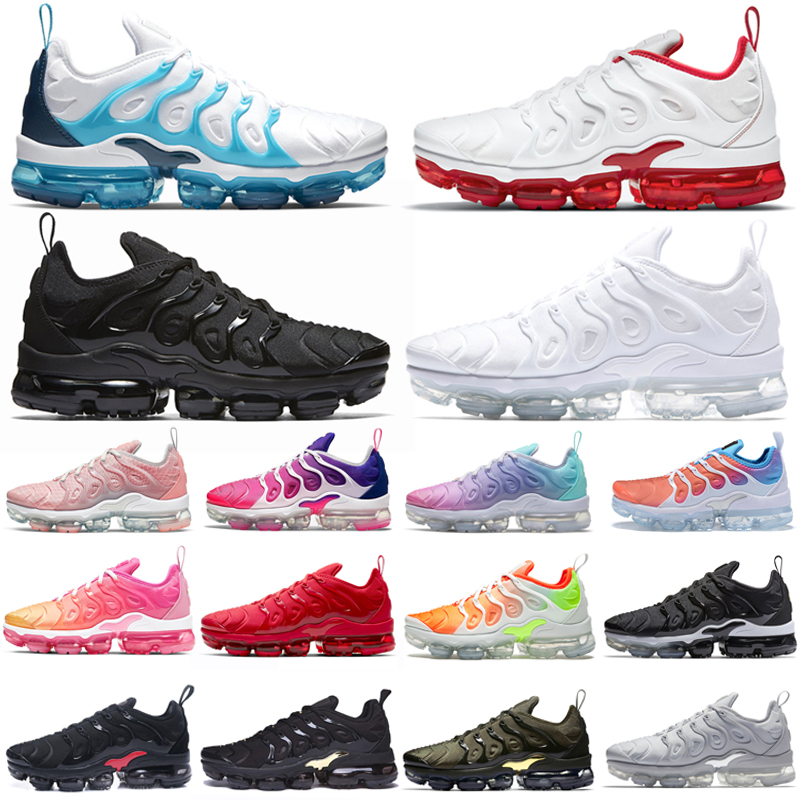 

Air VaporMax Plus tn men running shoes tns triple white black Metallic Gold Anthracite Cool Grey Hyper Violet mens womens outdoor sports sneakers, 36-40 bleached coral