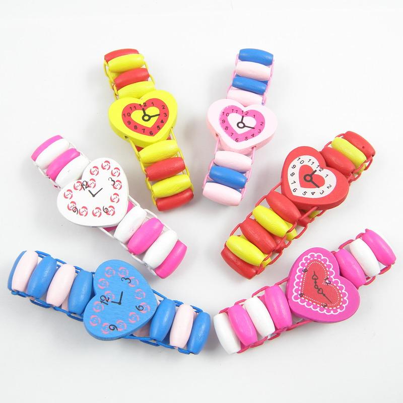 

Beaded, Strands Cartoon Elastic Wooden Watch Wristbands Children Boy Girl Bracelet Gift Birthday Party Favor 12pcs, Black