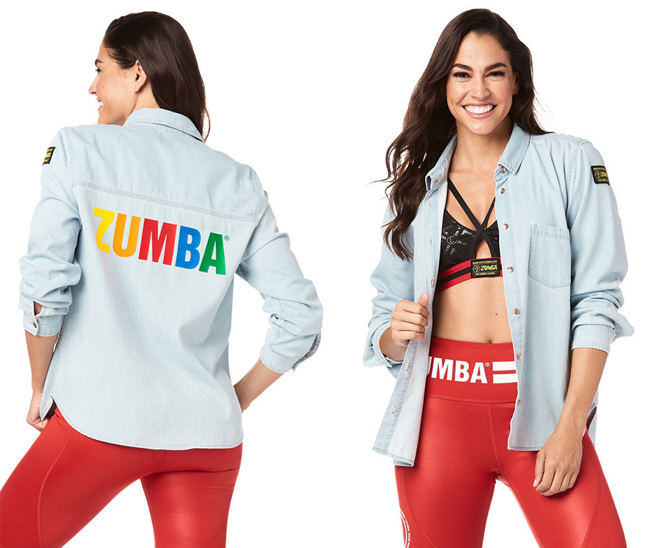 

Zumbawear Women fitness dance clothes tops ZUMBA shirts T1818, Sky blue-t1818