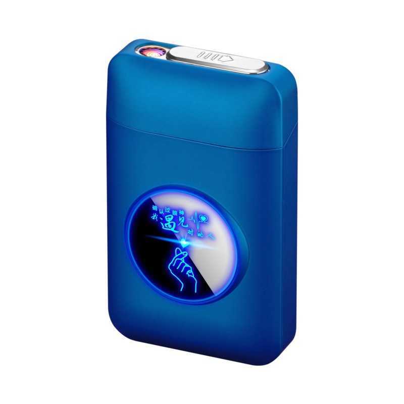 

New box electronic cigarette with LED light screen USB charging lighter