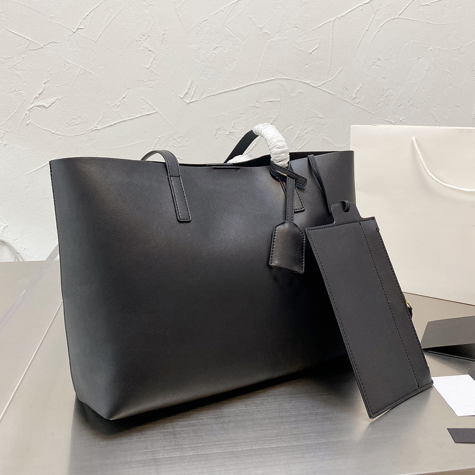 

Fashion Ladies Tote Bag Matte Black Women Handbags Luxury Desinger Bag High Quality Leather Casual Shopping With Pouch, Package