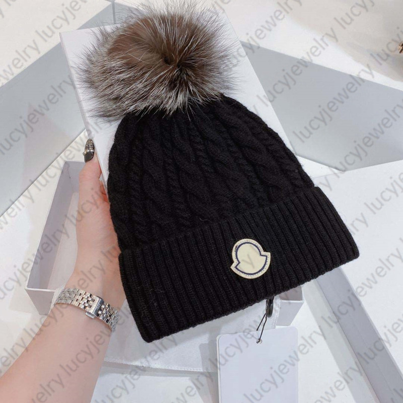 

Designer Beanie Skull Caps Fashion Warm Hairball Hats Breathable Hat 8 Color Top Quality, A1