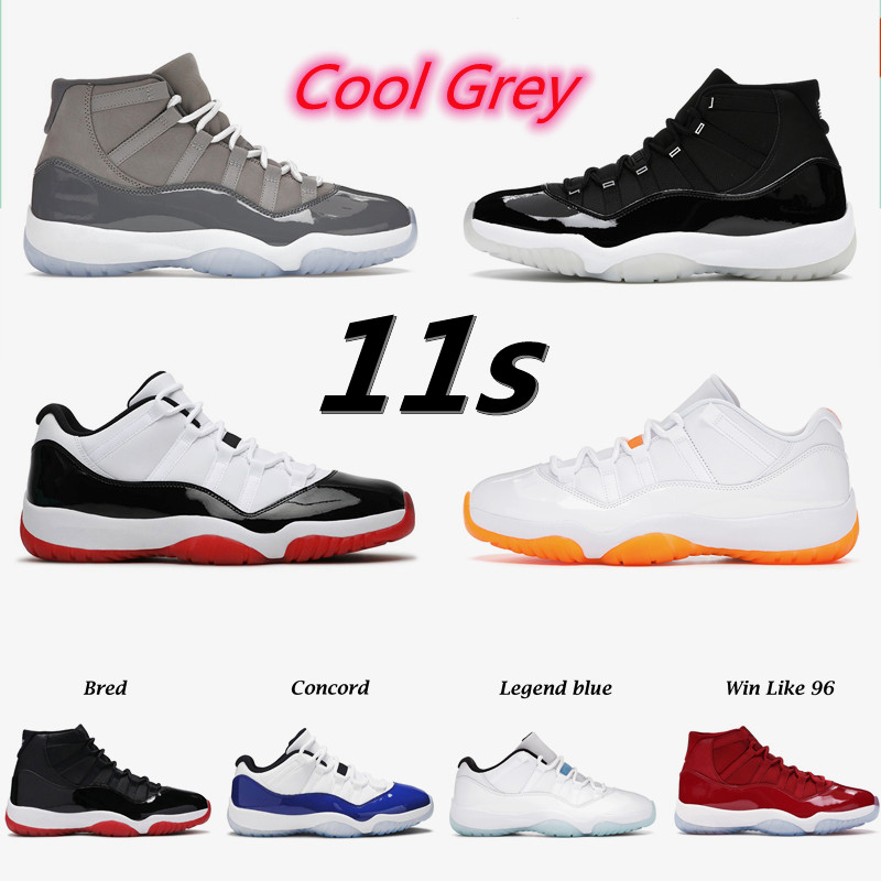 

2022 Newset 11 11s Cool Grey 25th Anniversary Basketball shoes Men Women sneakers high low UNC legend blue white Bred citrus cap and gown mens trainers, Customize