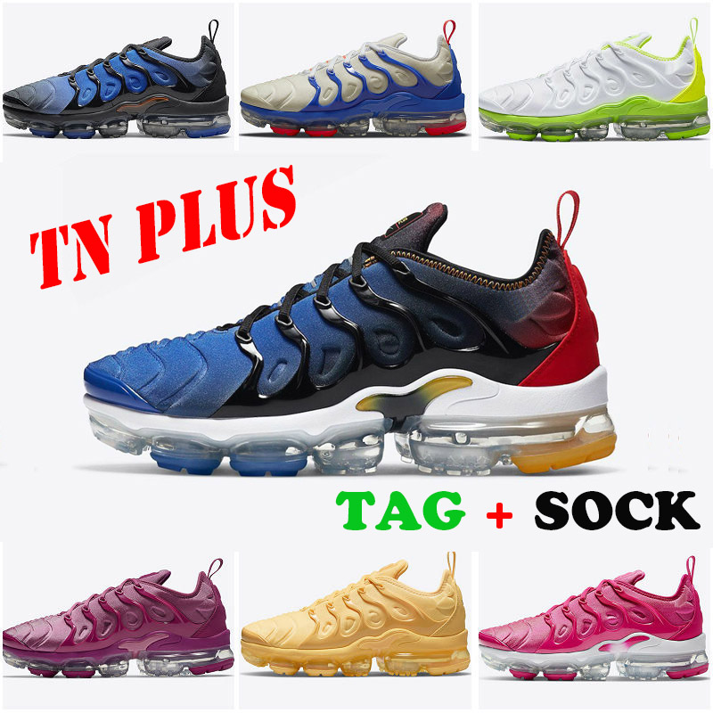 

Hot selling TN Plus Men Women Running Shoes Big Size Atlanta Black White Platinum Midnight Navy DMP Mens Trainers Womens damping protect Sports Sneakers 36-47, #1