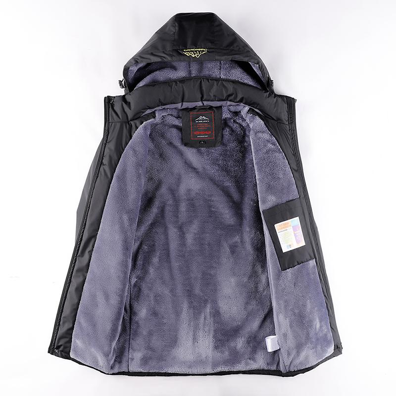 

Outdoor Jackets&Hoodies 135kg Can Wear Sport Coat Men Fleece Lining Windbreaker Winter Warm Camping Clothing Tops Increase Hiking Jacket, Blue;black
