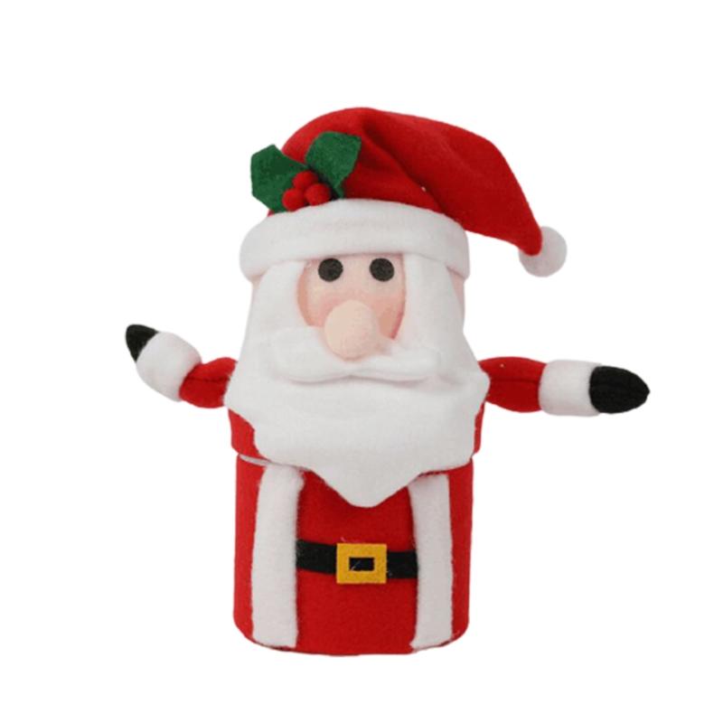

Christmas Decorations Y1QB Cartoon Doll Candy Jar With Lid Santa Elk Boxes For Cookie Biscuit Xmas Apple Packaging Box Kid Cute Gift