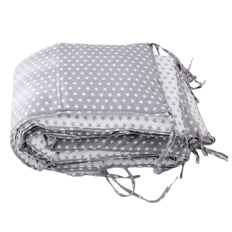 Nordic Stars Design Baby Bed Thicken Bumpers Crib Around Crib Protector Decor 211025-image-735142575