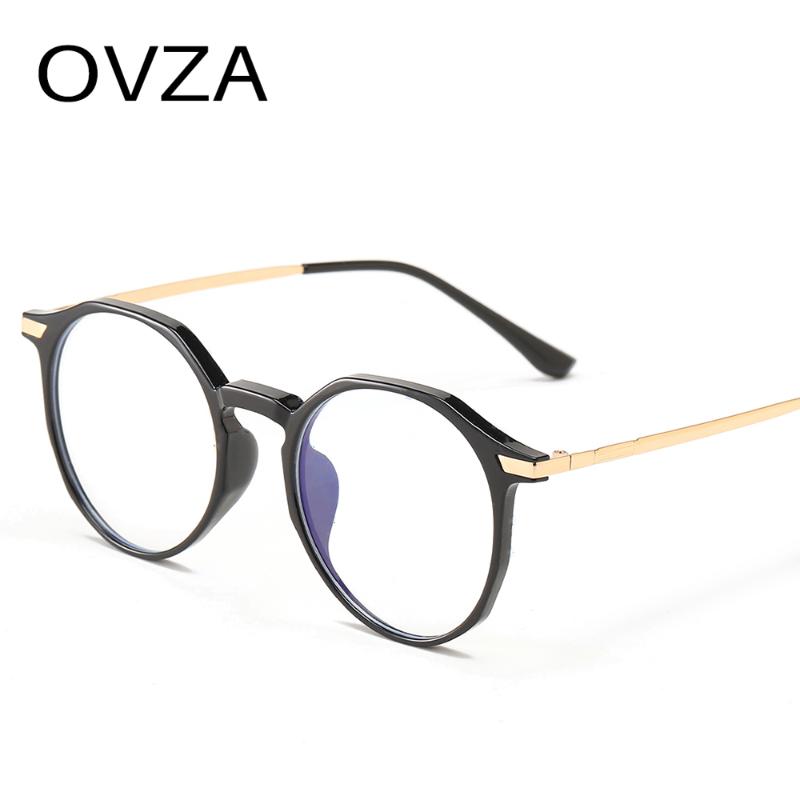 

Sunglasses OVZA Gradient Optical Glasses Frame Women Blue Light Eyeglasses Male Computer Goggle Round Classic Style S6059