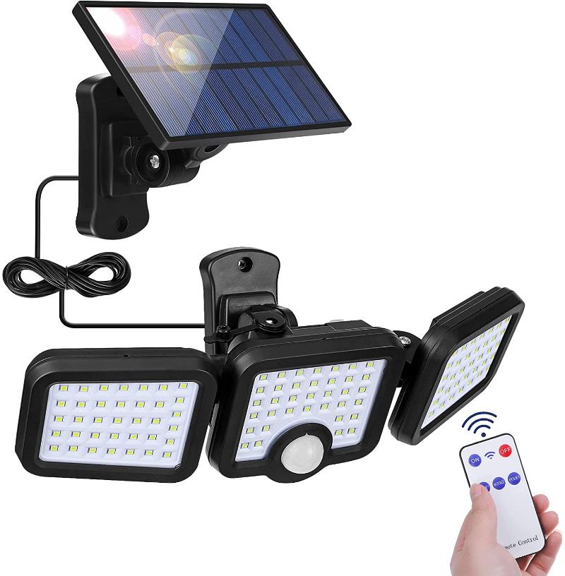 

Outdoor Wall Lamps LED Remote Solar Lights Light With Motion Sensor 3 Induction Models 270°Angle Adjustable Power Flood