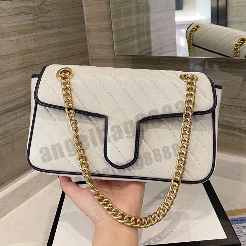 

Luxury Designer Brand Fashion Shoulder mini Bags Handbags High Quality Women chains letter purse phone bag wallet 2021 temperament cross body totes vintage classic, No bags