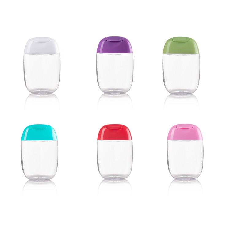 

30ml Hand Sanitizer Bottles PET Plastic Half Round Flip Cap Bottle Children Carry Disinfectant Container W0131