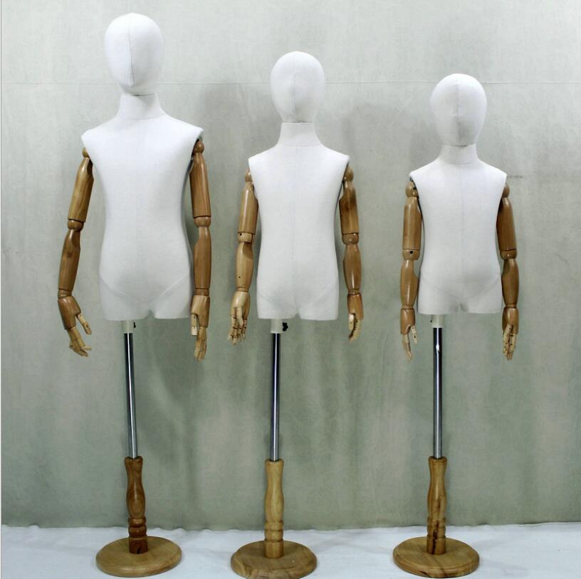 Children's model with hands Commercial Furniture kids clothing store shooting clothes rack half prop window display models racks-image-706691972
