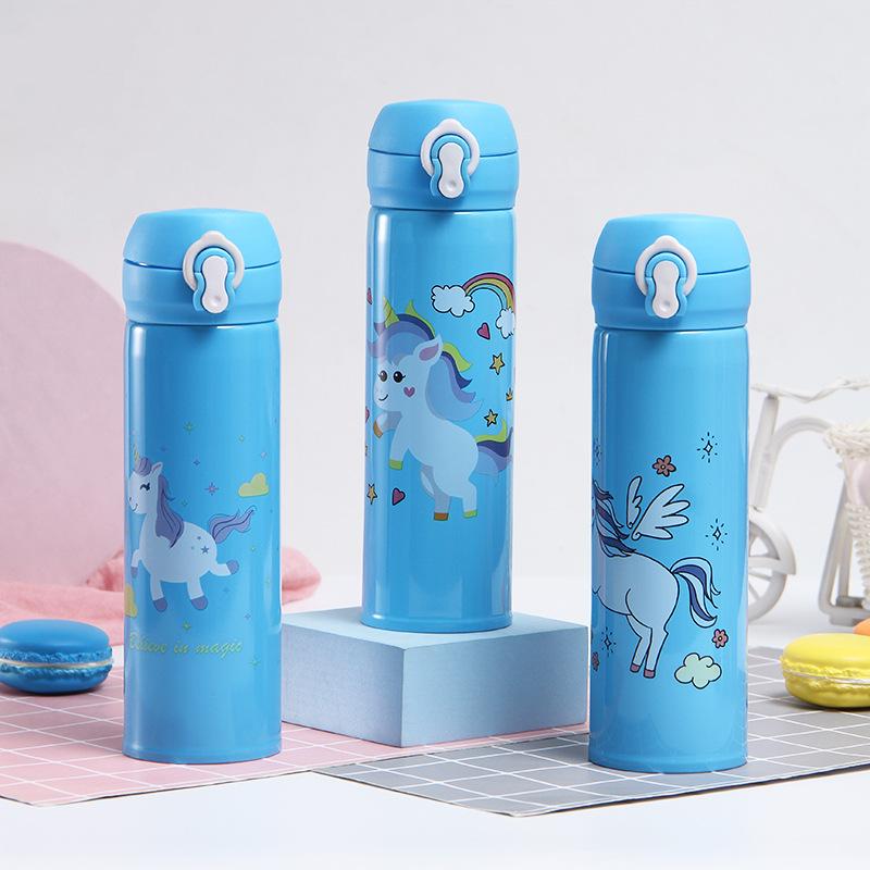 

Water Bottles Stainless Steel Cartoon Children's Bouncing Mug Creative 304 Student Flamingo Cup Gift Outdoor Drinking Utensils