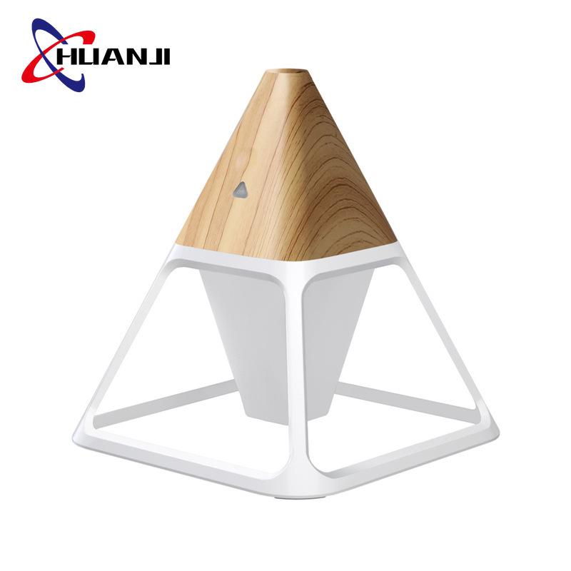 

Humidifiers HUANJI Creative Volcano Humidifier USB Rechargeable Home Desktop Silent Air Purifier Triangle Night Light Spray A136