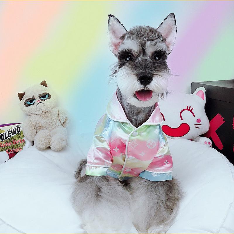 

Style Rainbow Pajamas Pet Dog Shirt For Small Medium Dogs Clothing Schnauzer Chihuahua Pug Puppy Nighty Drop EMC20 Apparel