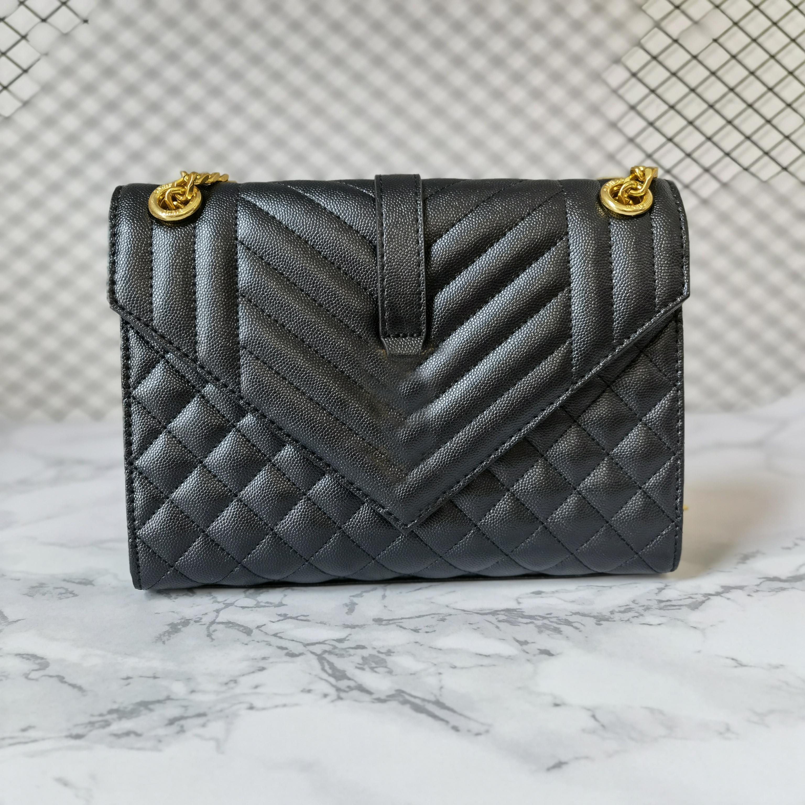 

2022 New Fashion wedding dinner Shoulder Envelope Bags Women Luxurys Vintage Handbag Clutch Wallet Luxury Designer Crossbody Removable Chain Coin, Black-3
