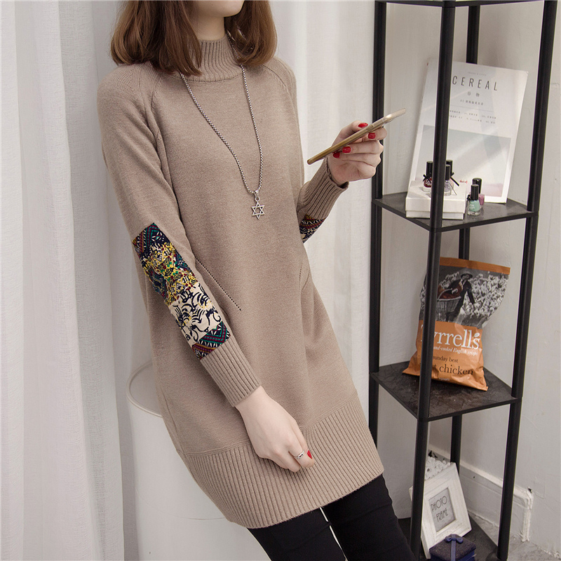 

New Long Sweaters Women 2021 Autumn Winter Korean Half-high collar Clothes For Female Pullover Warm Knitting Solid Sweaters, Pink