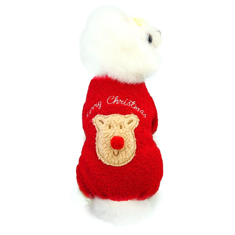 

Dog Clothing Pet Four-legged Christmas Clothes Autumn Winter Warm Jumpsuits For Chihuahua Pug Year Outfits Apparel