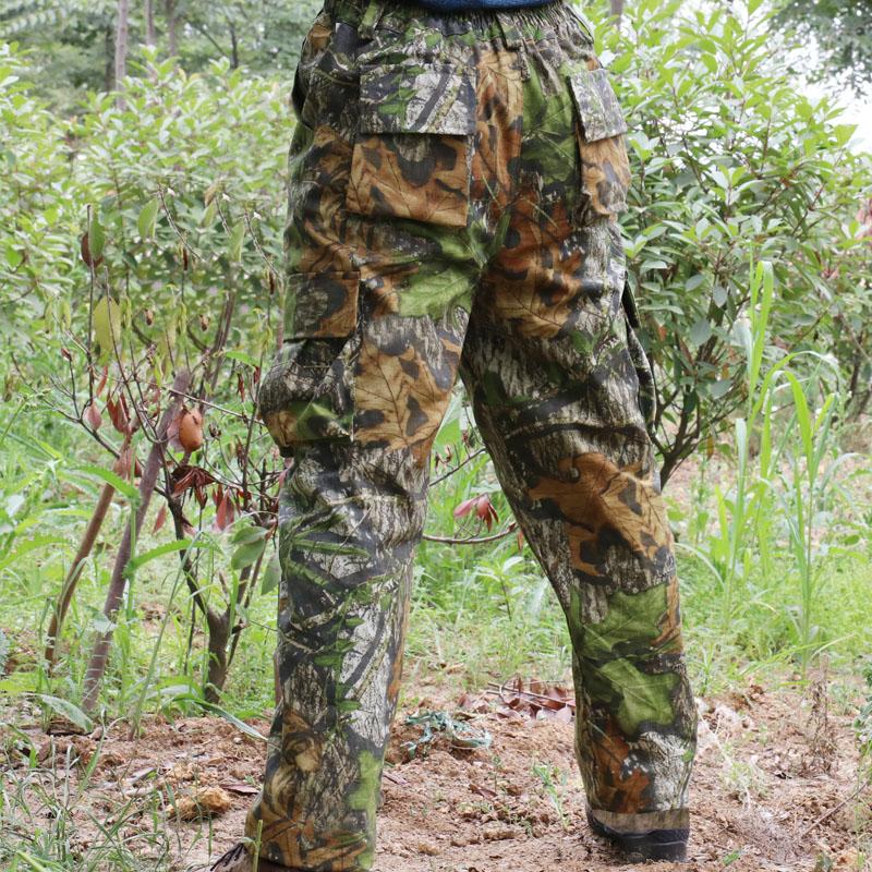 

Hunting Pants Military Tactical Bionic Wargame Ghillie Suit Long Trousers Men's Outdoor Army Camouflage Fishing Clothes, Camo;black