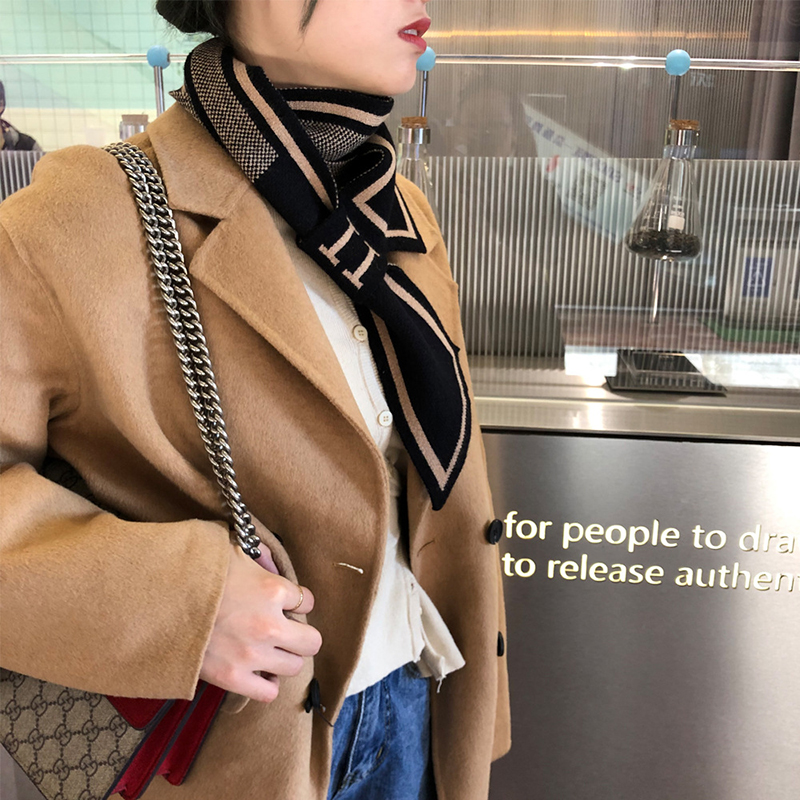 

Fashion Designer Scarf for Women Letter H Color Contrast Luxury Men Elegant Soft Wool Scarfs Shawl Neck Wrap acelet