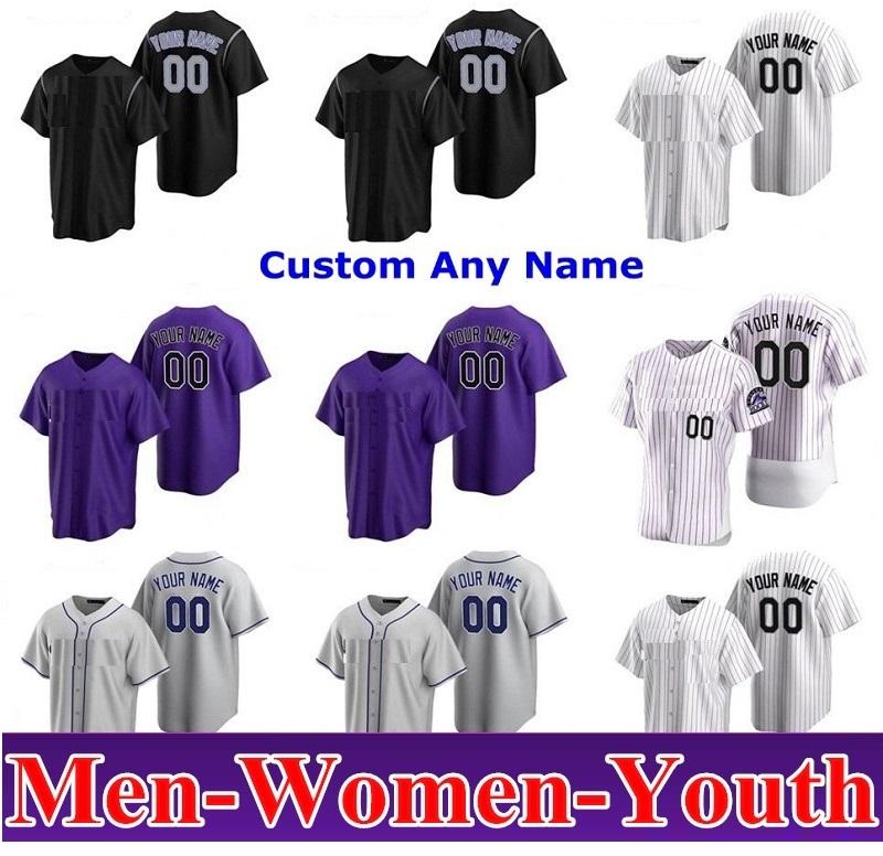 

20 21 Colorado Men Women kids youth Nolan Arenado 2021 Baseball Jerseys Rockies Trevor Story Charlie Blackmon David Dahl Daniel Murphy Ian D, Blue;black