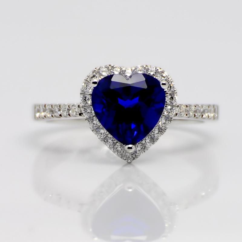 

Wedding Rings Titanic Movie Cosplay Jewelry Heart Of The Ocean Blue S925 Sterling Silver Ring Women Engagement Girlfriend Birthday Gifts