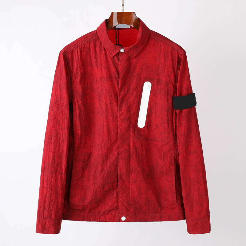 

Nylon rendering couple jacket Simple sunscreen for men and women in summer Outdoor casual shirt Co branding Badge, Red-pj010