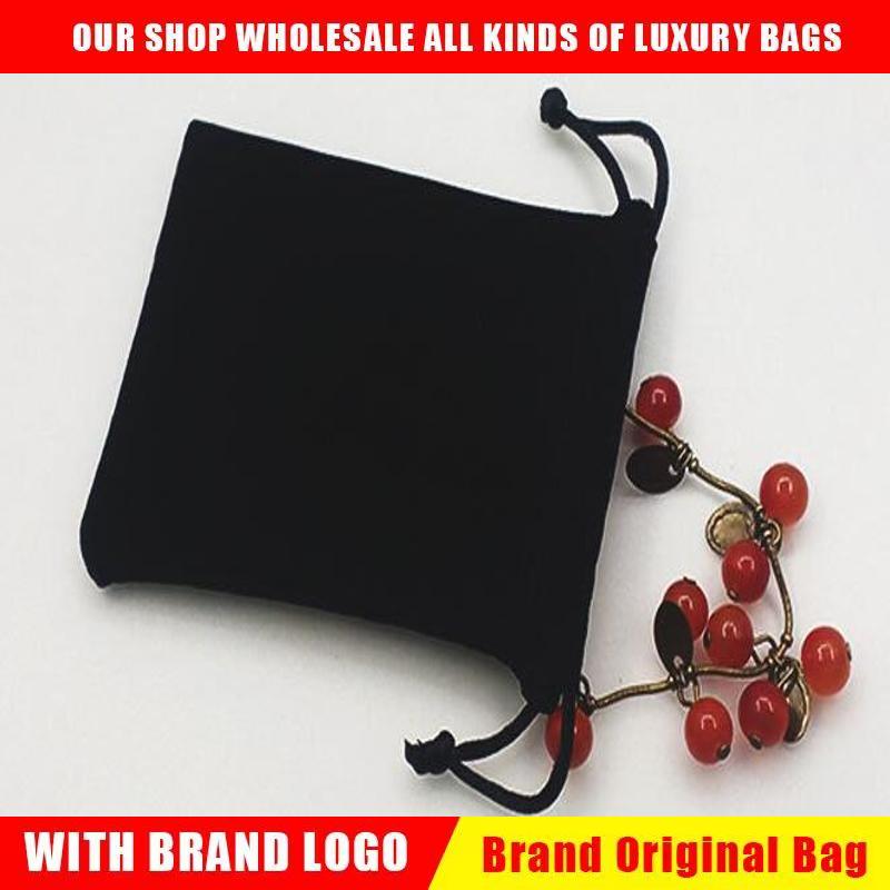 

Velvet black Pure color Bags woman vintage drawstring for Gift diy handmade Jewelry Packaging Bag