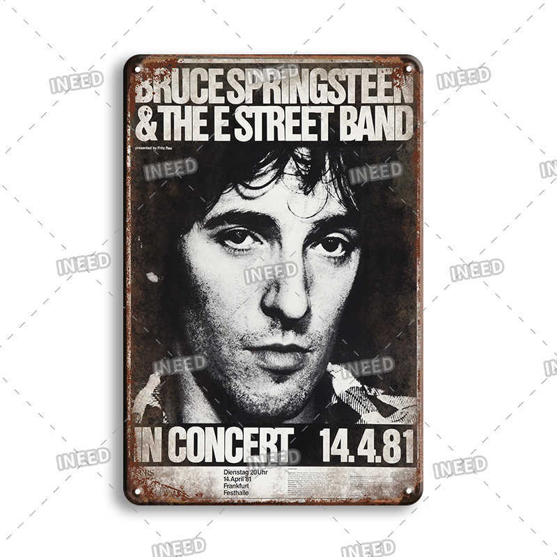 

Vintage Band Poster Tin Sign Personalized Rock Stickers Metal Plate Retro Man Cave Living Room Decoration Accessories