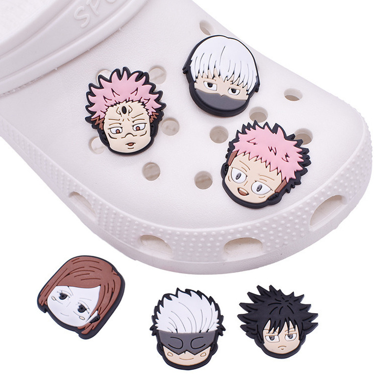 

Anime Croc Charms for Shoe Parts Accessories Decorations Soft Rubber Clog Charm Bracelet Wristband Decor Buckle Gift for Kids, White;pink
