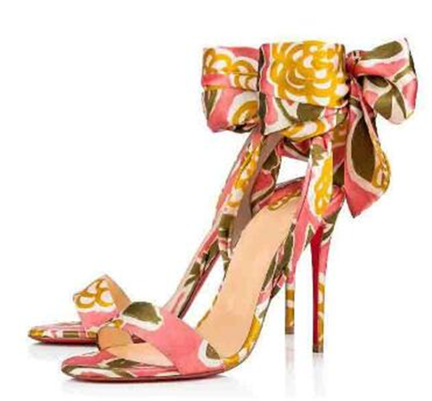 

Popular Cheap Women Designer Sandale Du Desert Red Bottom Sandals Elegant Lady High Heels Anke Strap Summer Sandalias With Box, Black