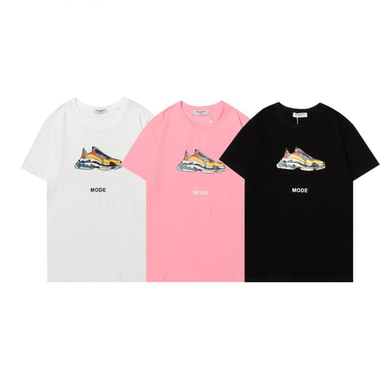 

High quality casual fashion couple Paris T-shirt Men's designer T-shirt fashion trend leisure Street women's breathable top luxury, White;black