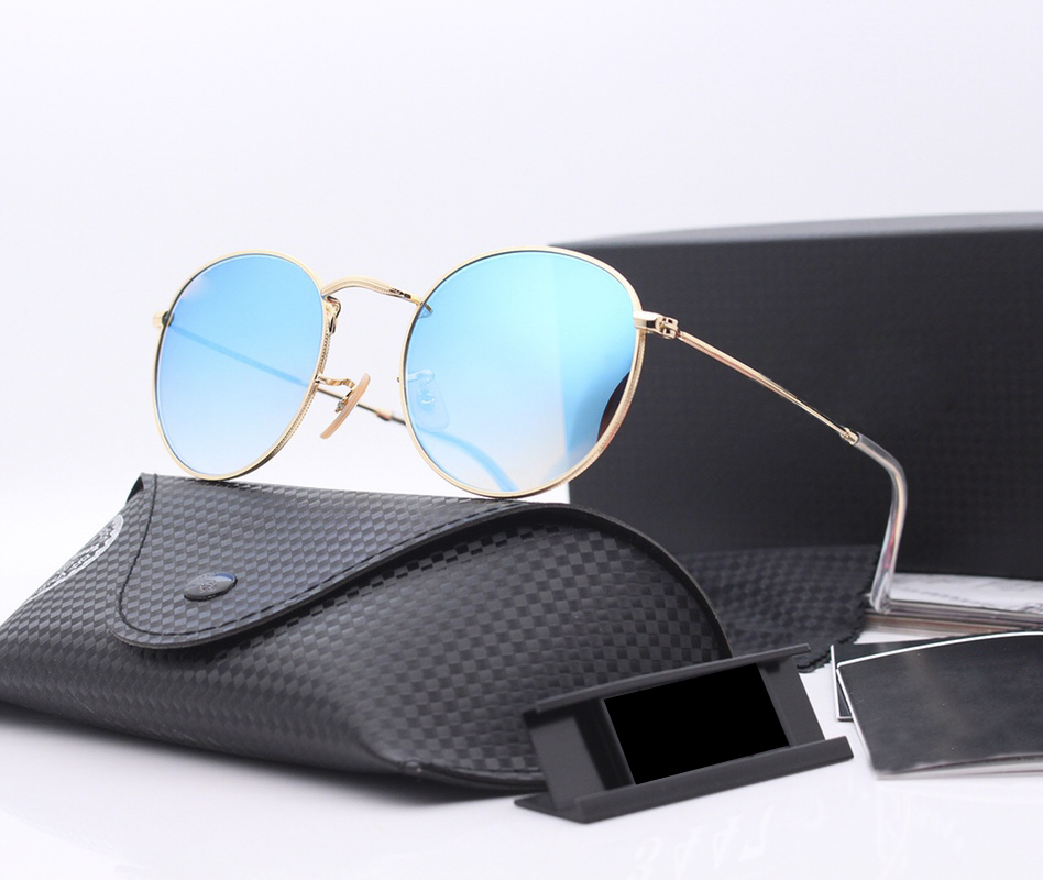 

2021 raysbans designer sunglasses for men women aviator sunglass with round polarized lenses and metal frame driving glasses
