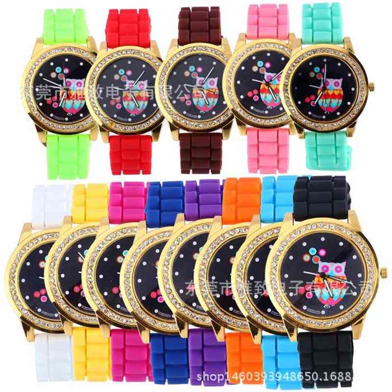 

Gold imitation silicone gift Watch