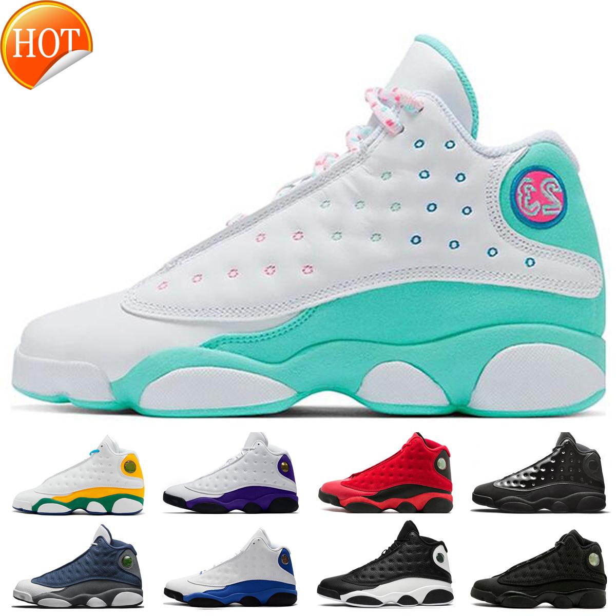 

2022 Newest 13 13s Men Women Basketball Shoes White Soar Green Pink Flint Playground Hyper Royal What Is Love Cap And Gown Mens Sneakers, Customize