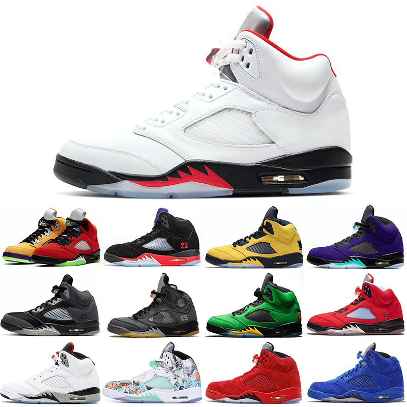 

Raging Bull 5s men basketball shoes 5 Fire Red Suede Space Jam Anthracite white cement Stealth mens trainers sports sneakers, # 26
