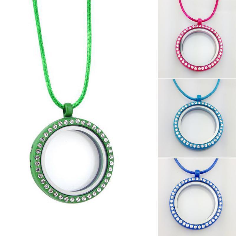 

Women Necklace Alloy Po Box Glass Pendant Can Open DIY Accessories J55 Chains